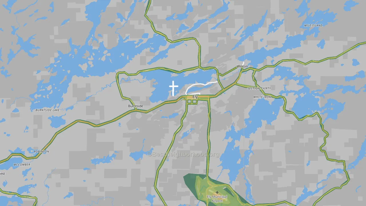 Ely, MN Map of Noise Levels in Ely