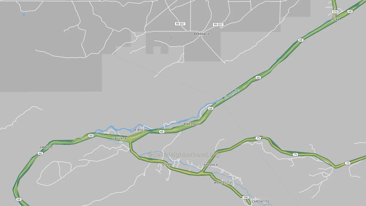 Embudo, NM Map of Noise Levels in Embudo