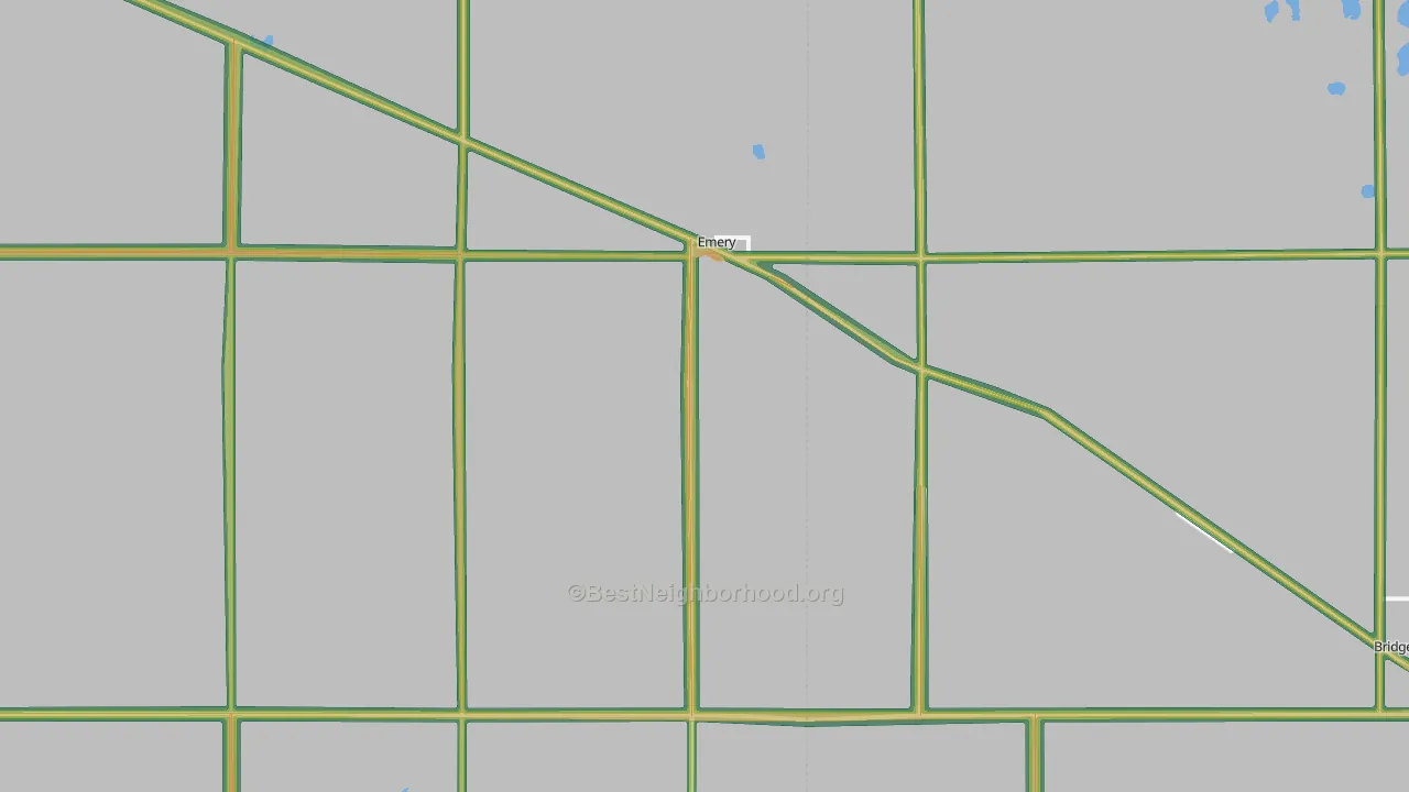 Emery, SD Map of Noise Levels in Emery