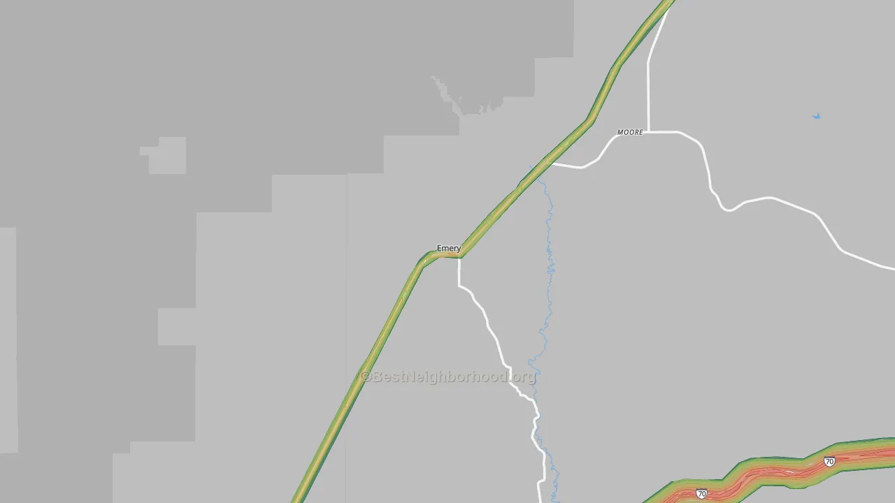 Emery, UT Map of Noise Levels in Emery