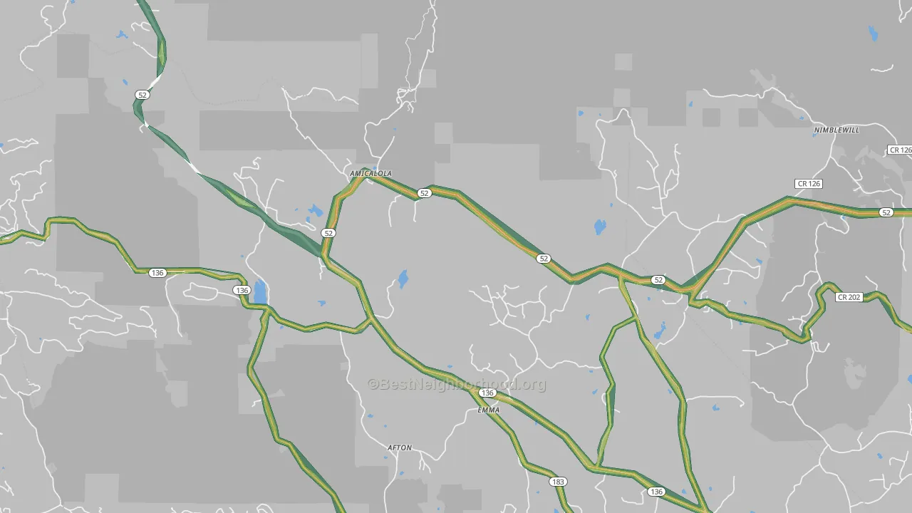 Emma, GA Map of Noise Levels in Emma
