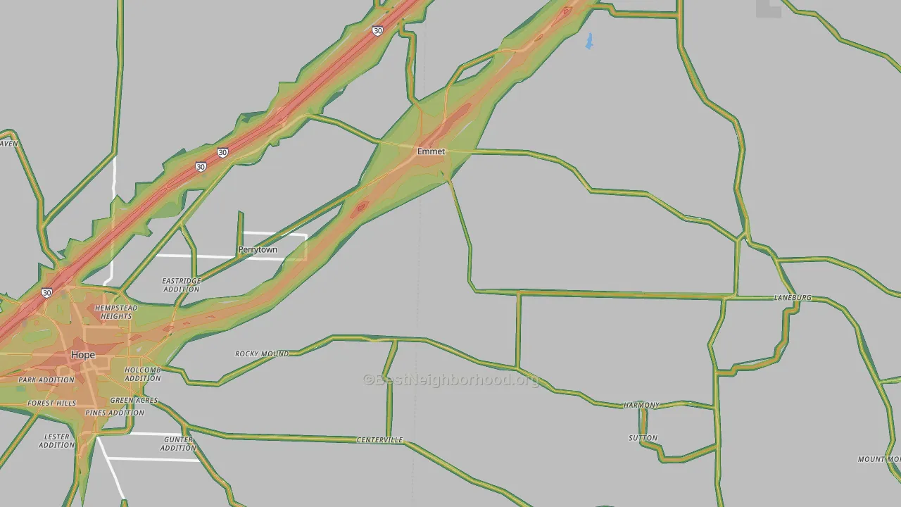 Emmet, AR Map of Noise Levels in Emmet