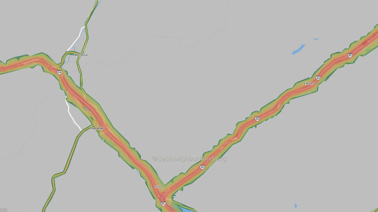 Emory, UT Map of Noise Levels in Emory