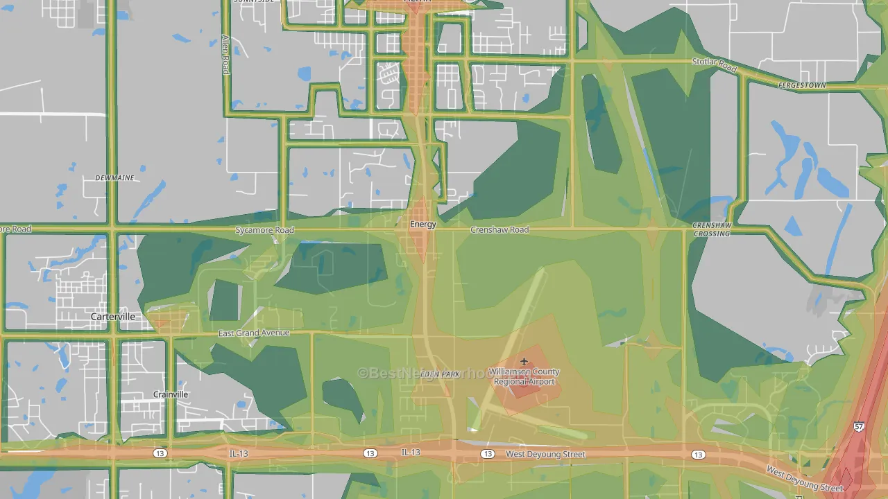 Energy, IL Map of Noise Levels in Energy