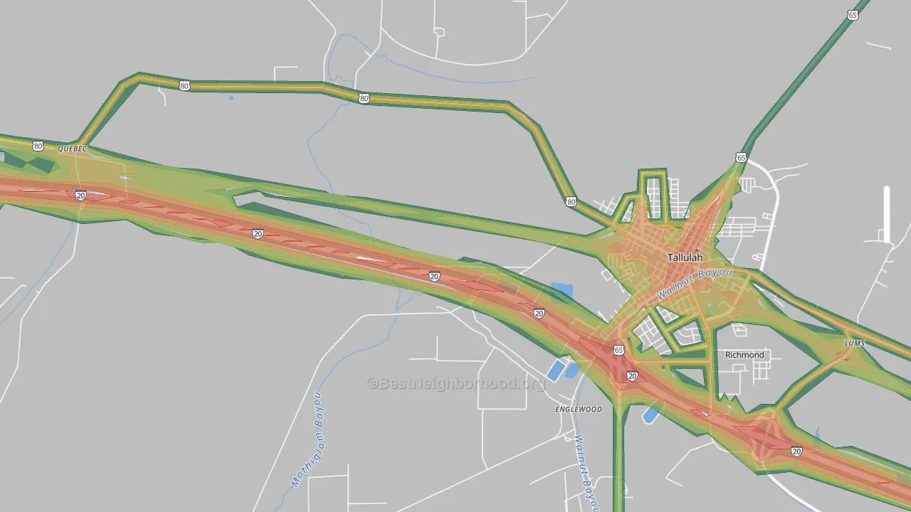 Englewood, LA Map of Noise Levels in Englewood