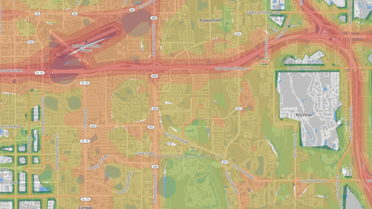 Englewood Park, Orlando, FL Map of Noise Levels in Englewood Park