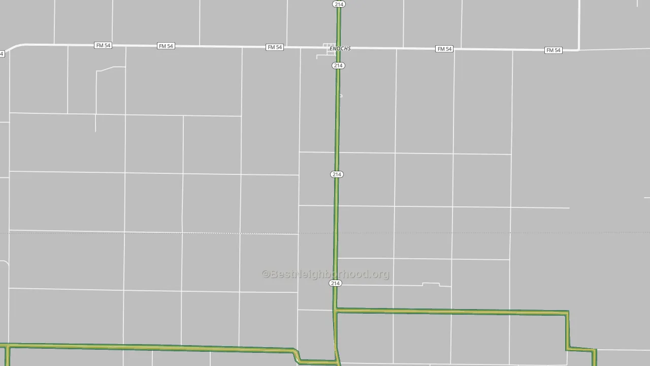 Enochs, TX Map of Noise Levels in Enochs