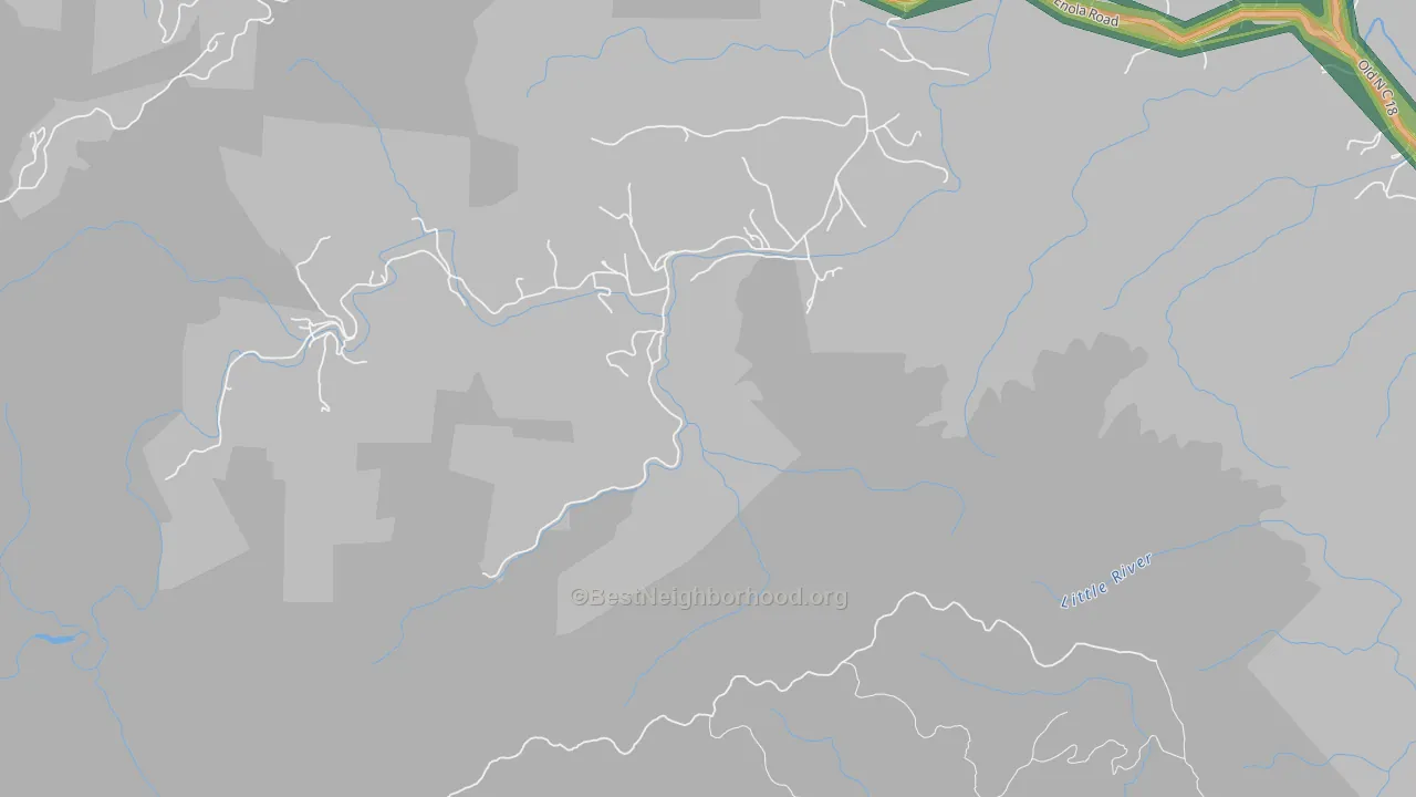 Enola, NC Map of Noise Levels in Enola