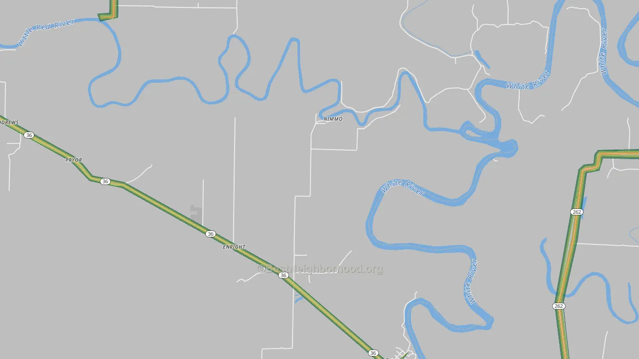 Enright, AR Map of Noise Levels in Enright