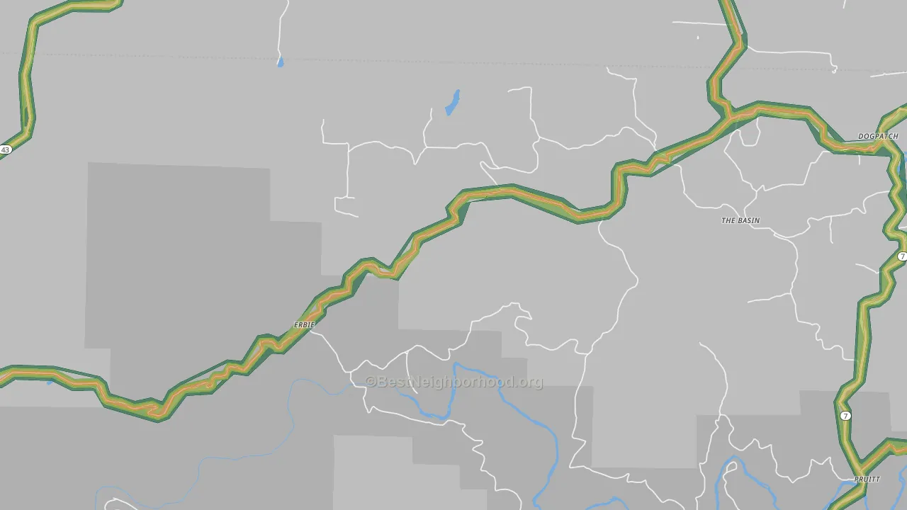 Erbie, AR Map of Noise Levels in Erbie