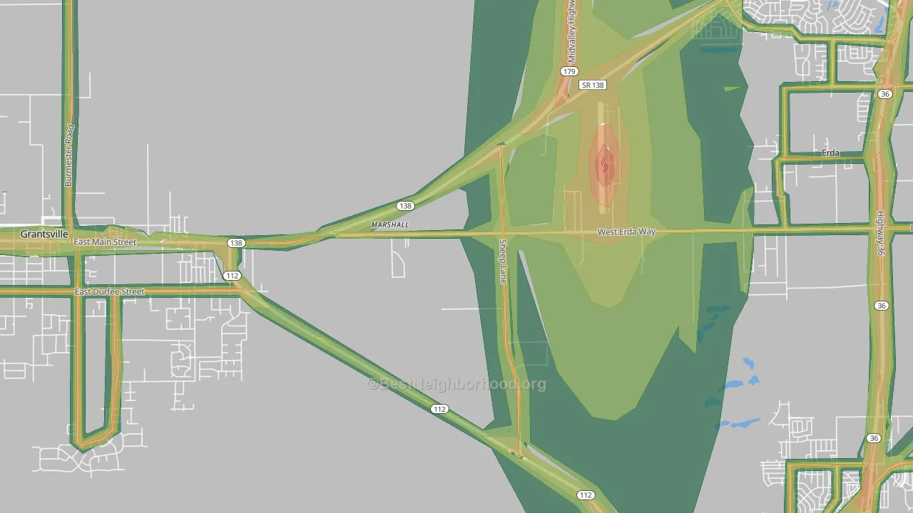 Erda, UT Map of Noise Levels in Erda