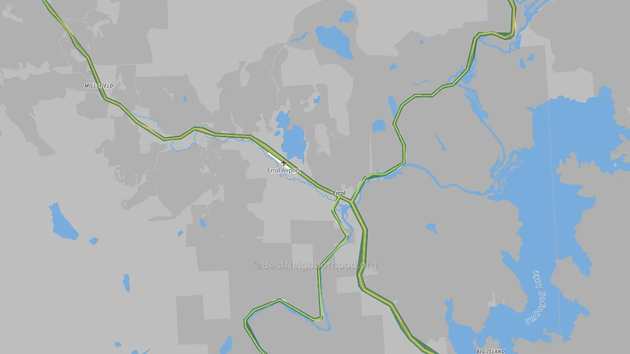 Errol, NH Map of Noise Levels in Errol