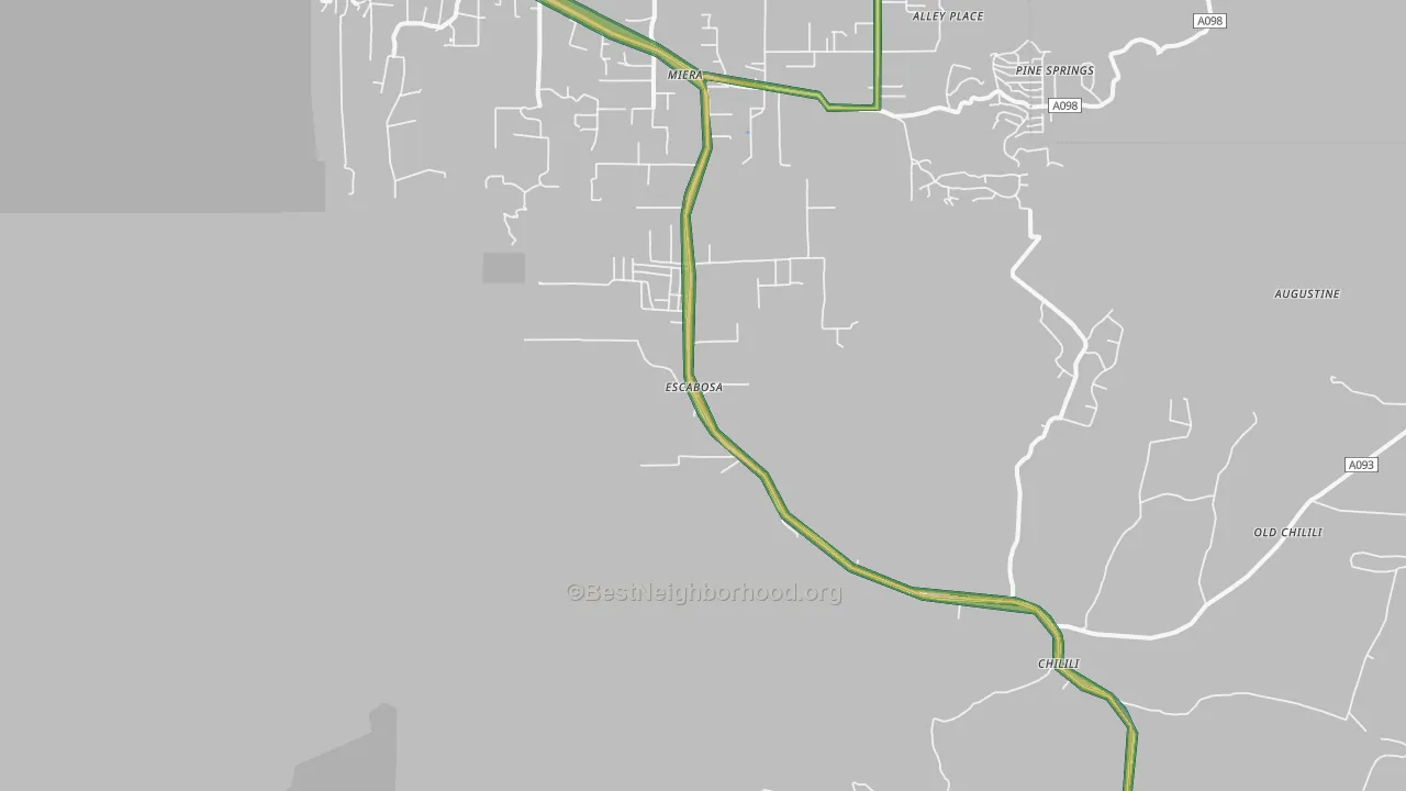 Escabosa, NM Map of Noise Levels in Escabosa