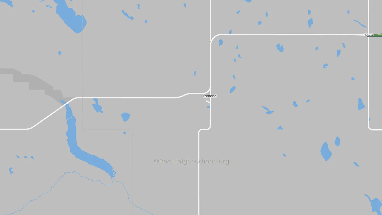 Esmond, ND Map of Noise Levels in Esmond