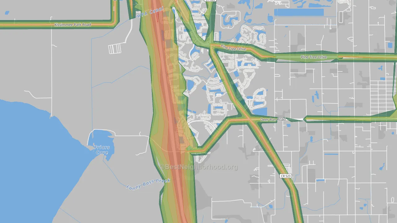 Esprit, St. Cloud, FL Map of Noise Levels in Esprit