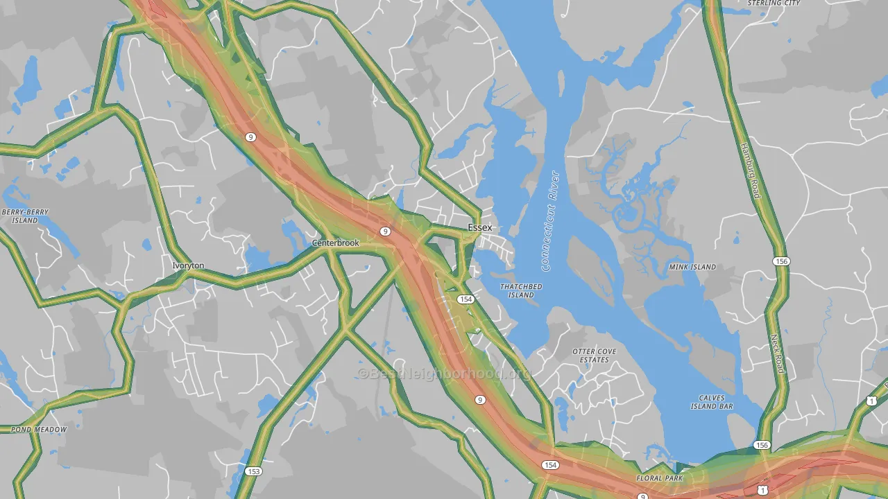 Essex, CT Map of Noise Levels in Essex