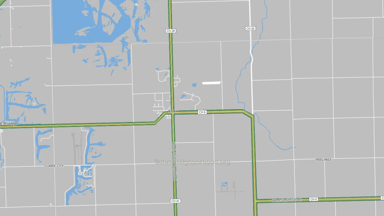 Essex, IL Map of Noise Levels in Essex