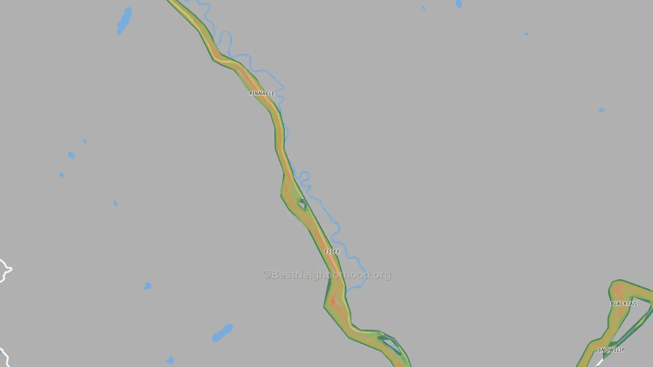 Essex, MT Map of Noise Levels in Essex