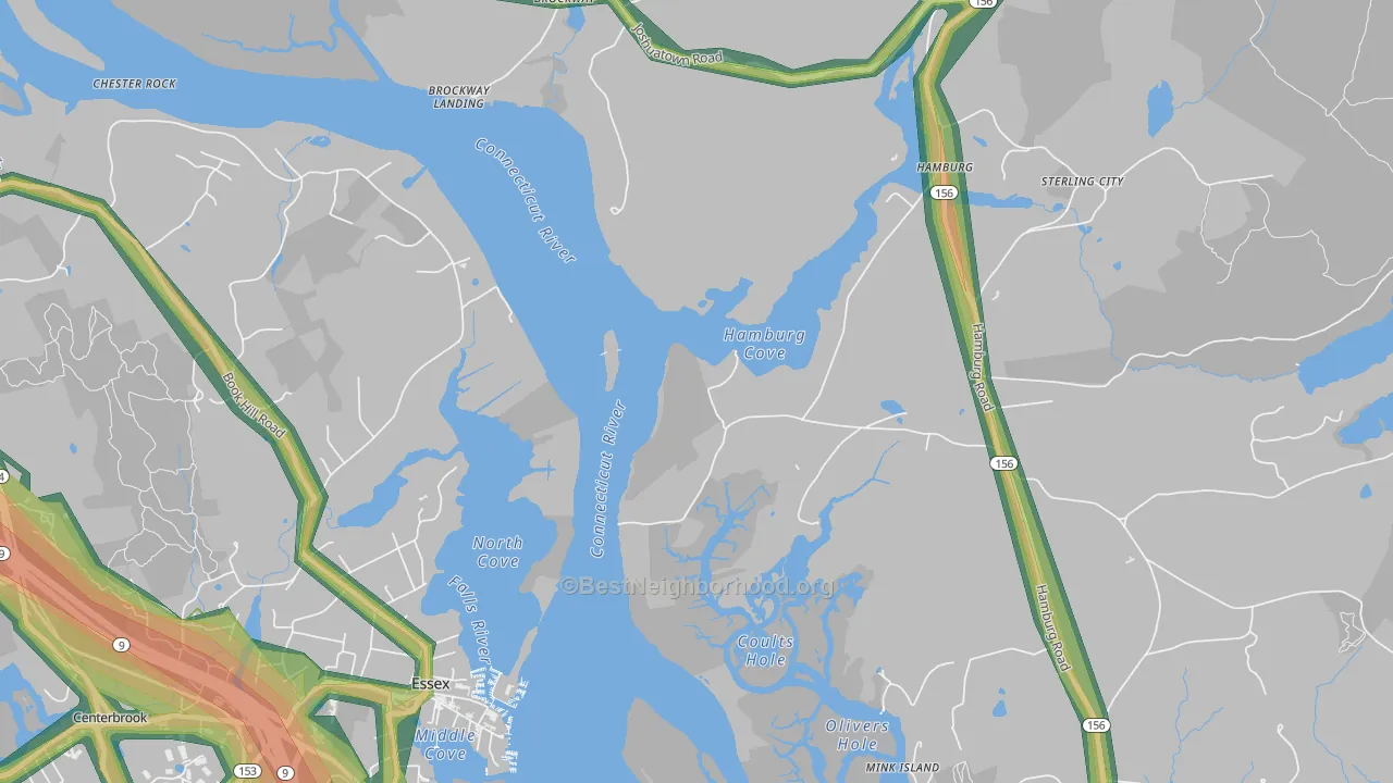 Essex Village, CT Map of Noise Levels in Essex Village