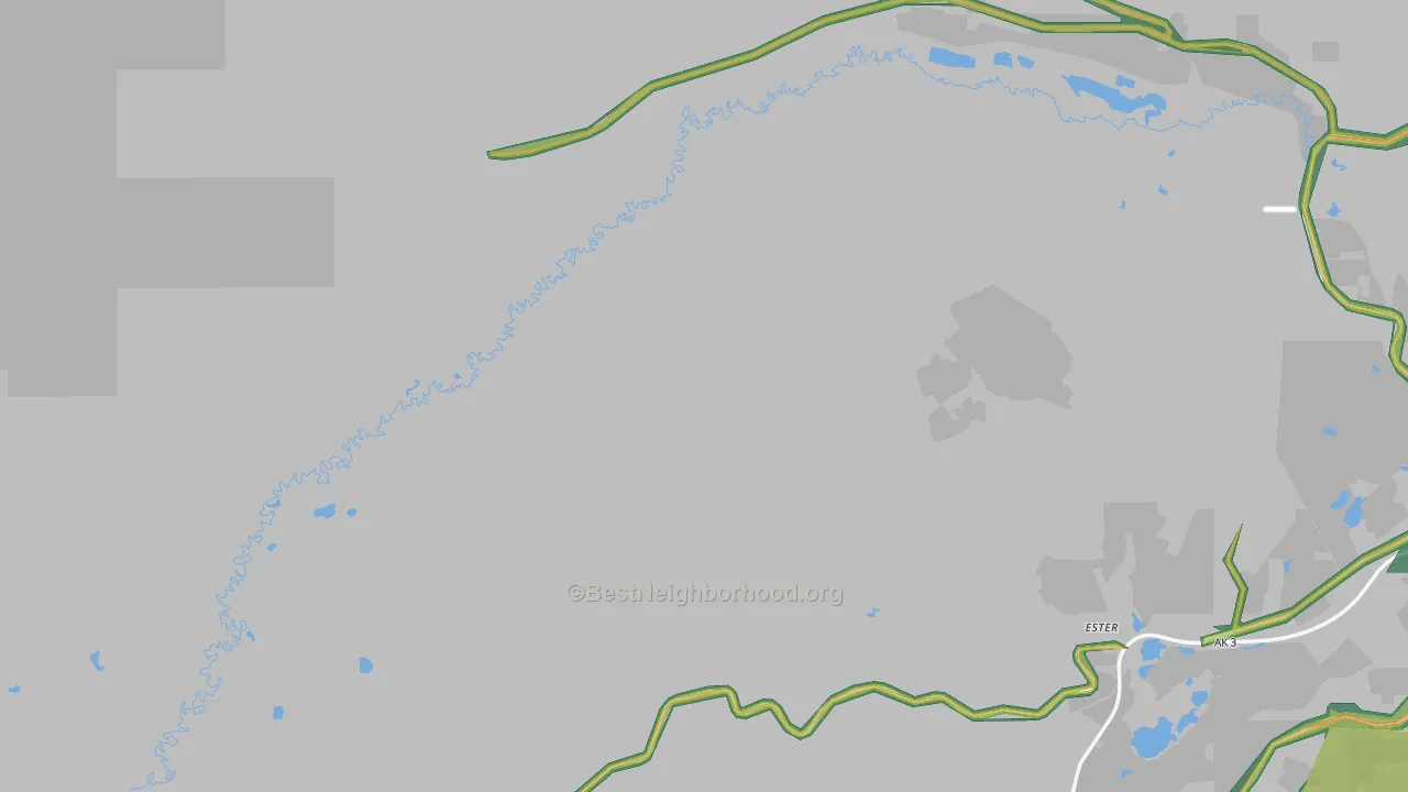 Ester, AK Map of Noise Levels in Ester