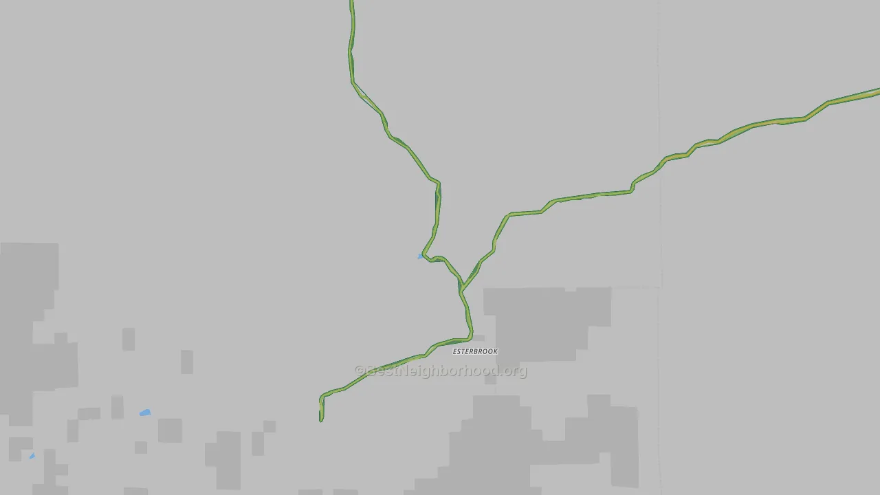 Esterbrook, WY Map of Noise Levels in Esterbrook