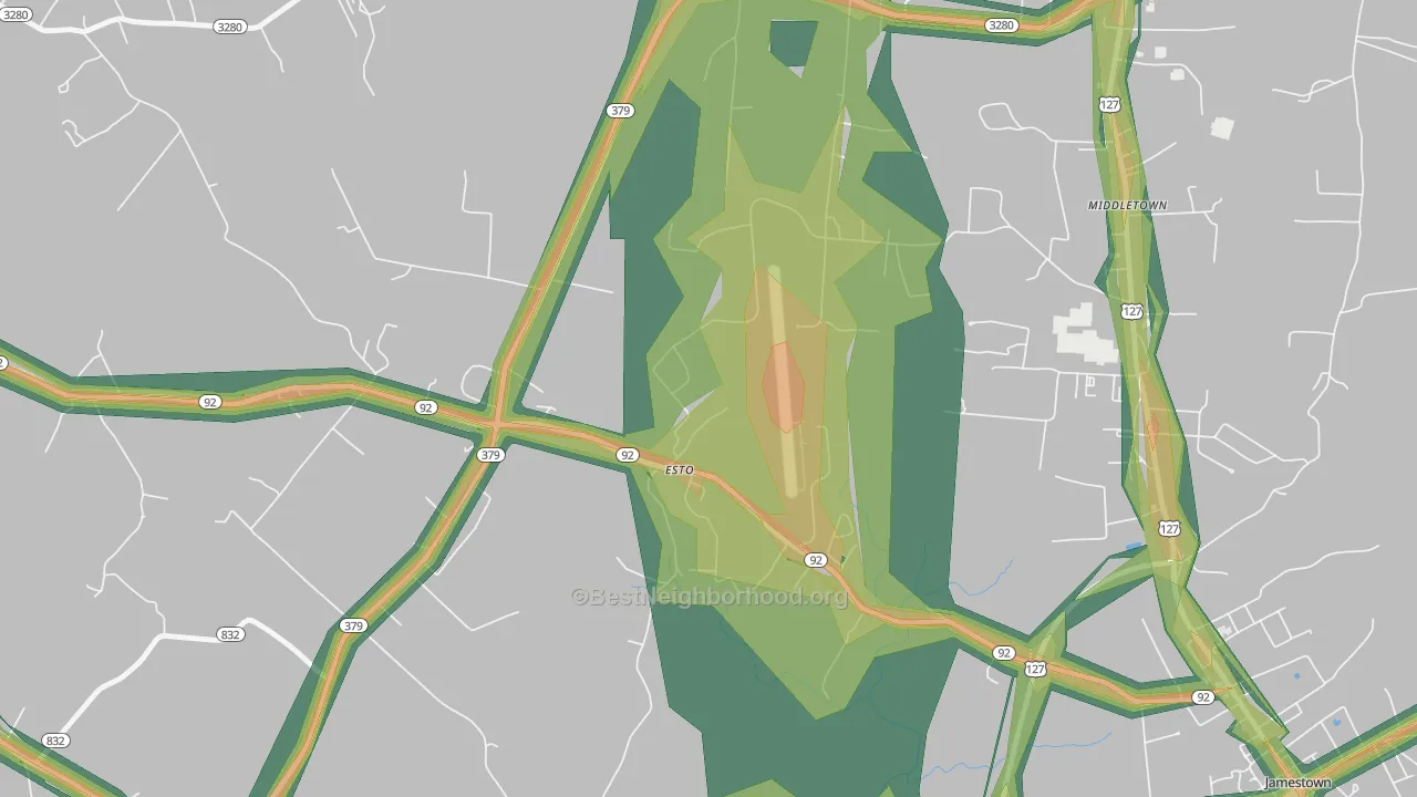 Esto, KY Map of Noise Levels in Esto