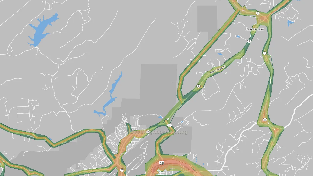 Euclid Heights, AR Map of Noise Levels in Euclid Heights