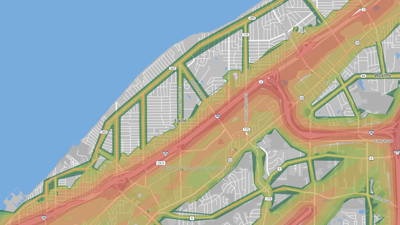 Euclid, OH Map of Noise Levels in Euclid