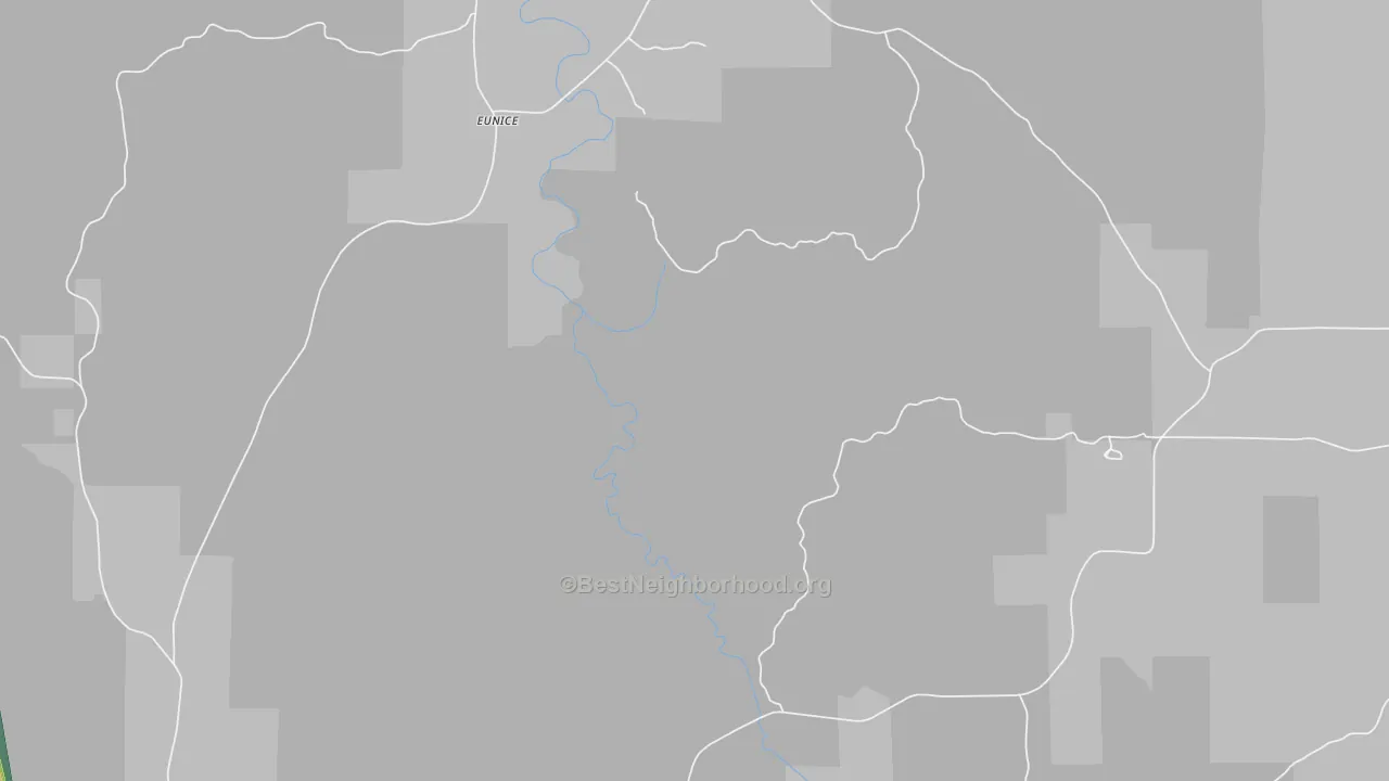 Eunice, MS Map of Noise Levels in Eunice
