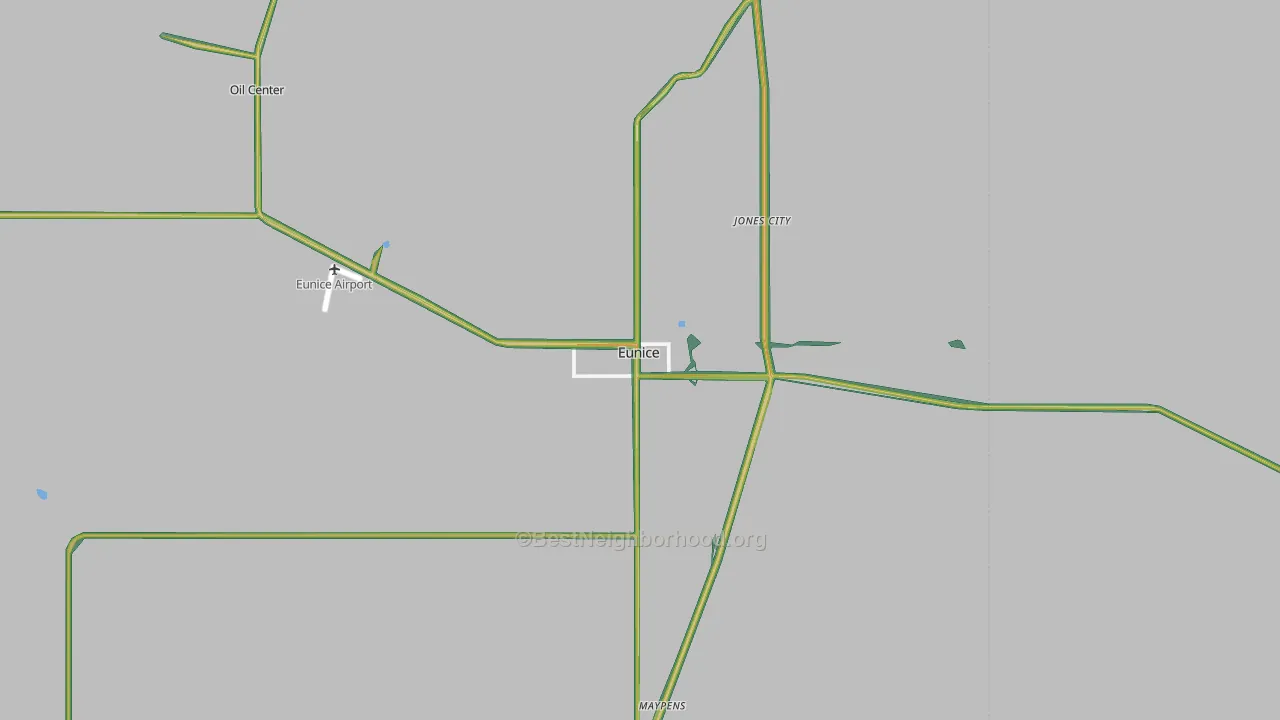 Eunice, NM Map of Noise Levels in Eunice