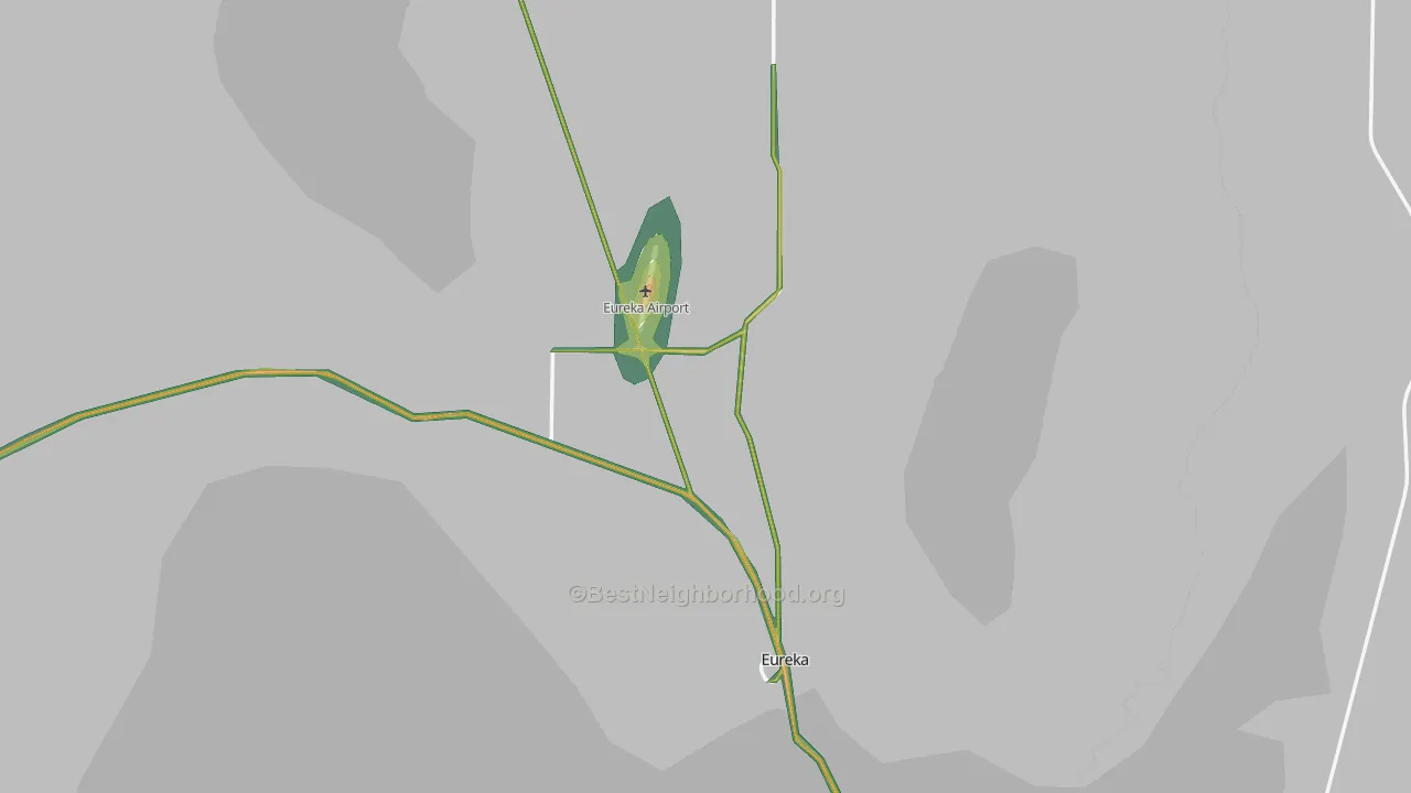 Eureka, NV Map of Noise Levels in Eureka