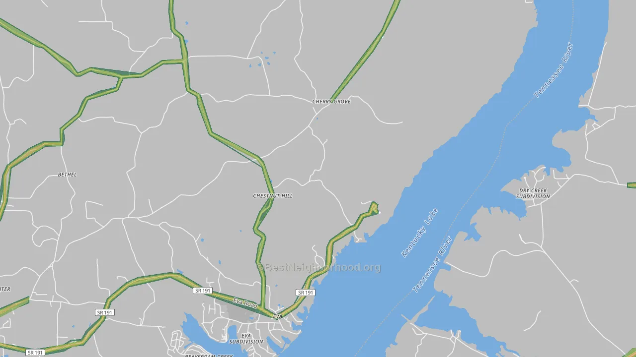 Eva, TN Map of Noise Levels in Eva