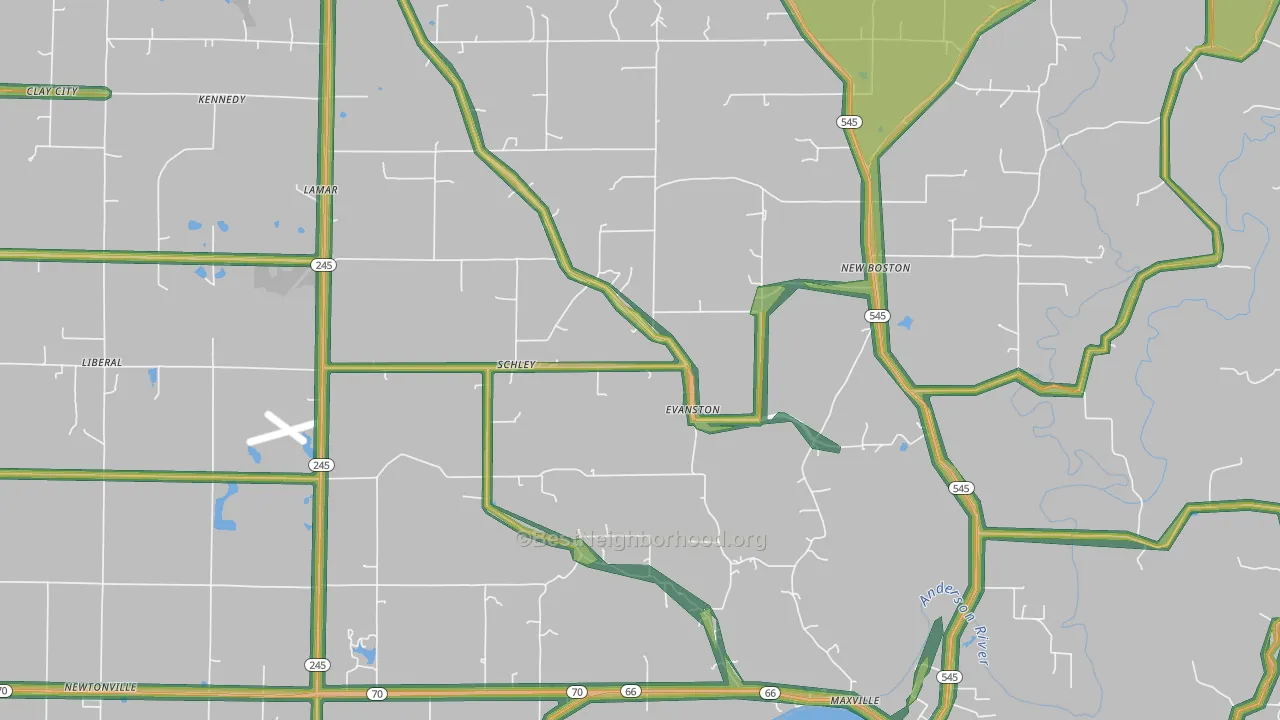 Evanston, IN Map of Noise Levels in Evanston