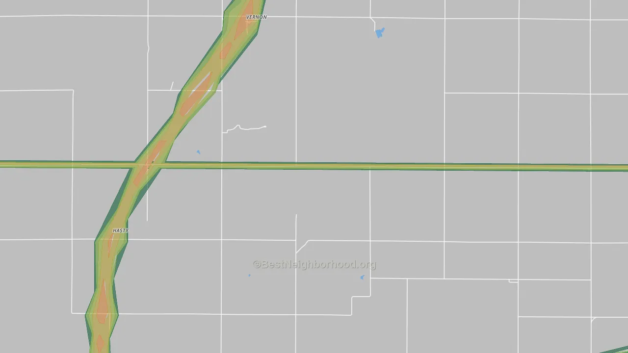 Everett, KS Map of Noise Levels in Everett