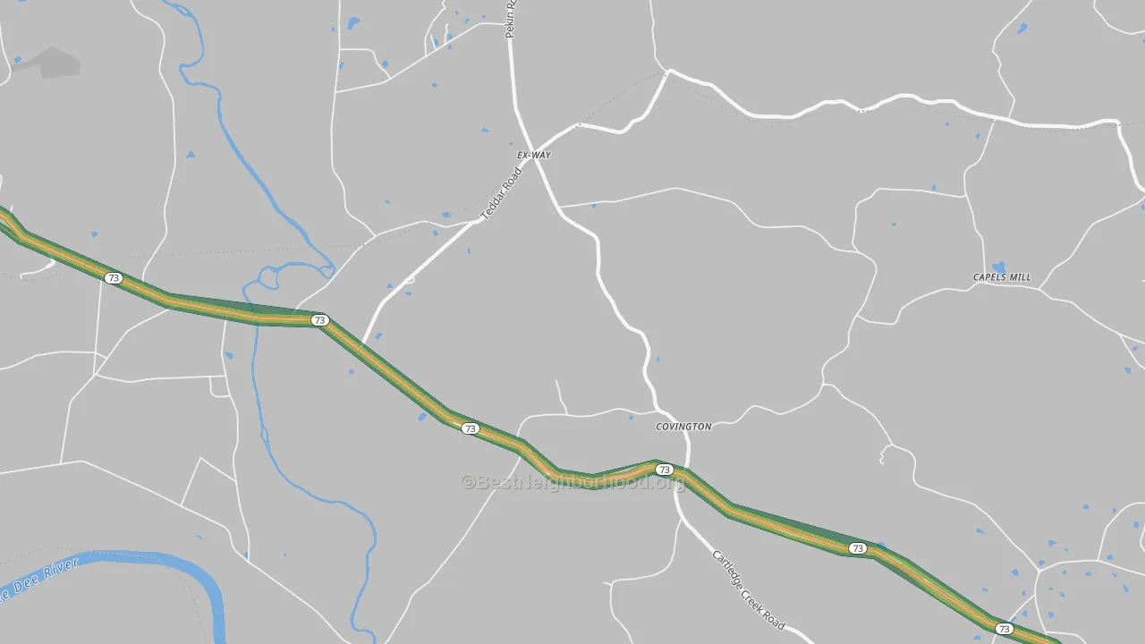 Ex-Way, NC Map of Noise Levels in Ex-Way