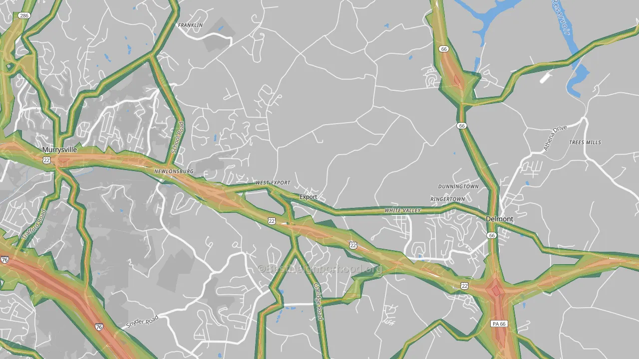 Export, PA Map of Noise Levels in Export