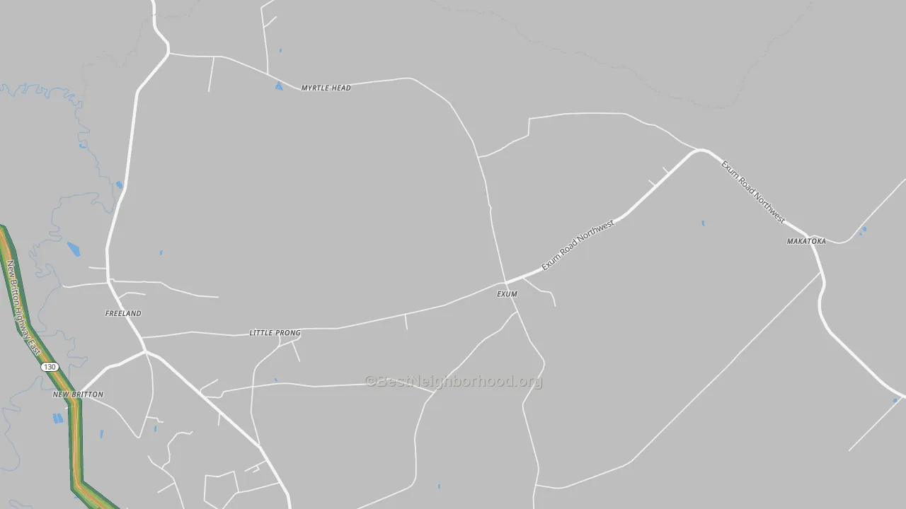Exum, NC Map of Noise Levels in Exum