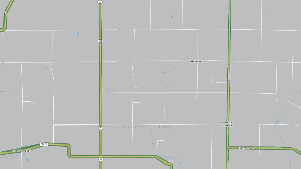 Fair Haven, IL Map of Noise Levels in Fair Haven