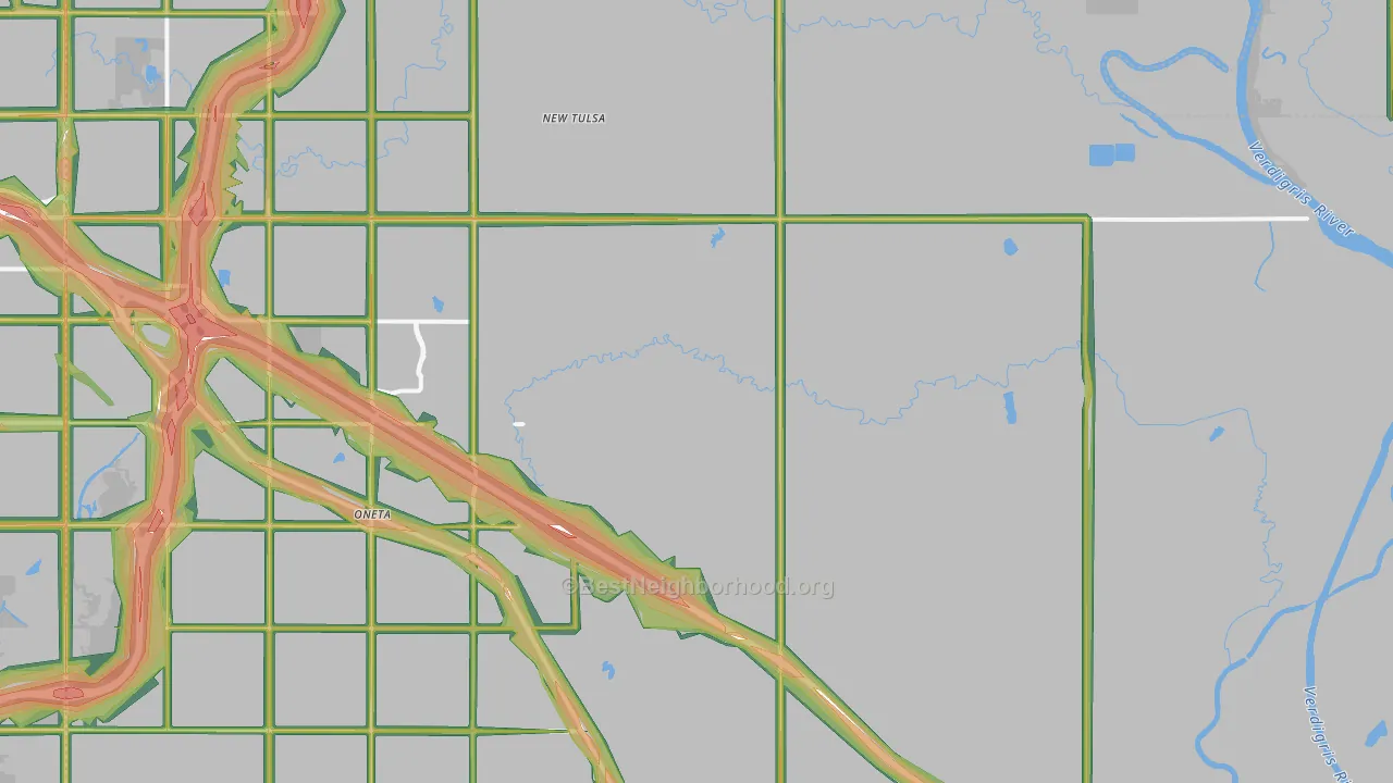 Fair Oaks, OK Map of Noise Levels in Fair Oaks