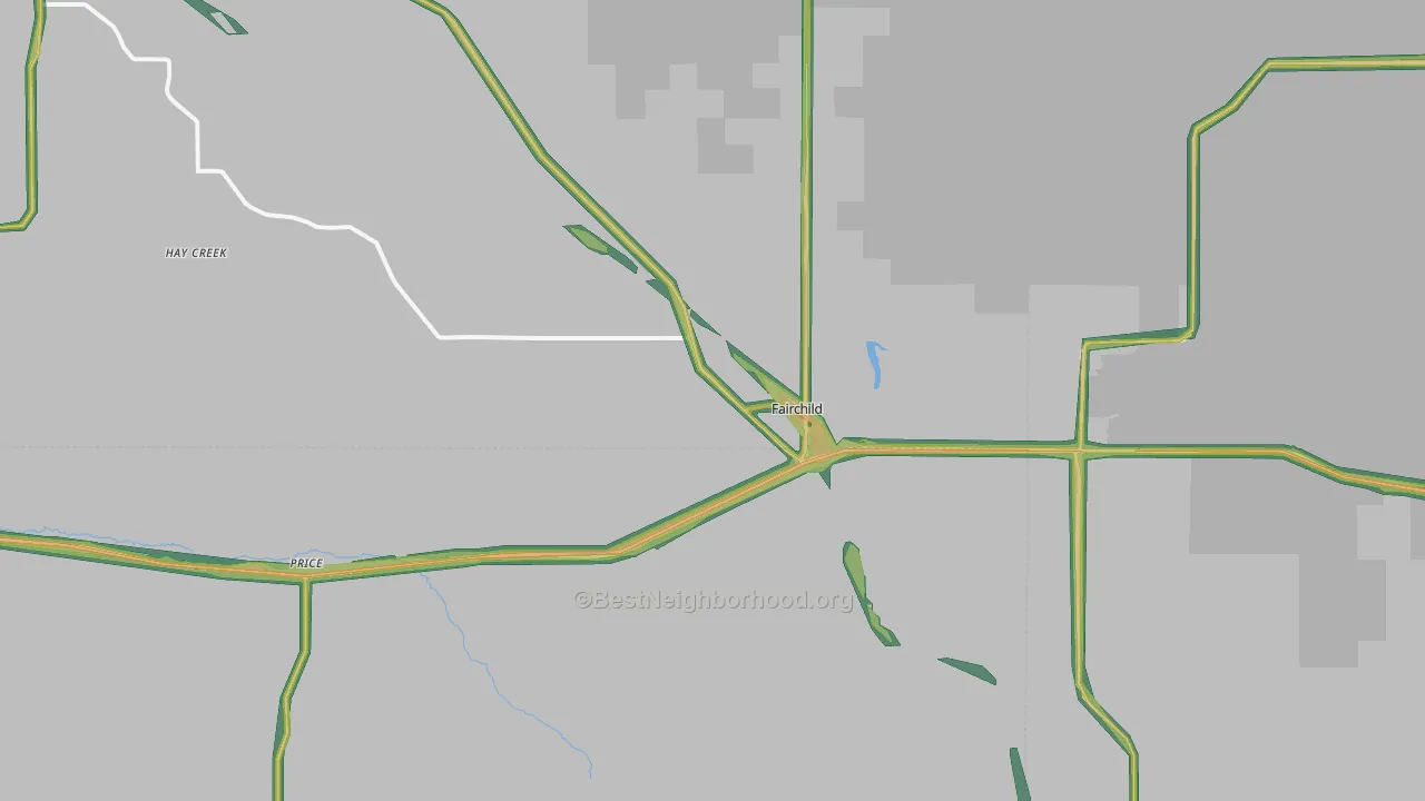 Fairchild, WI Map of Noise Levels in Fairchild