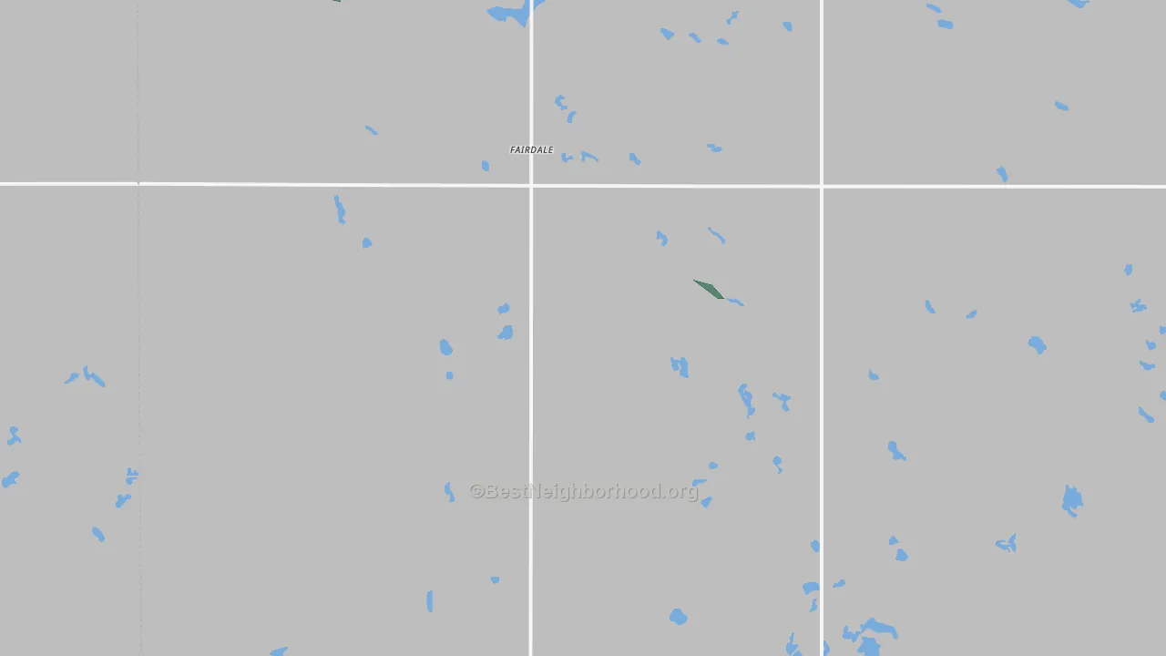 Fairdale, ND Map of Noise Levels in Fairdale