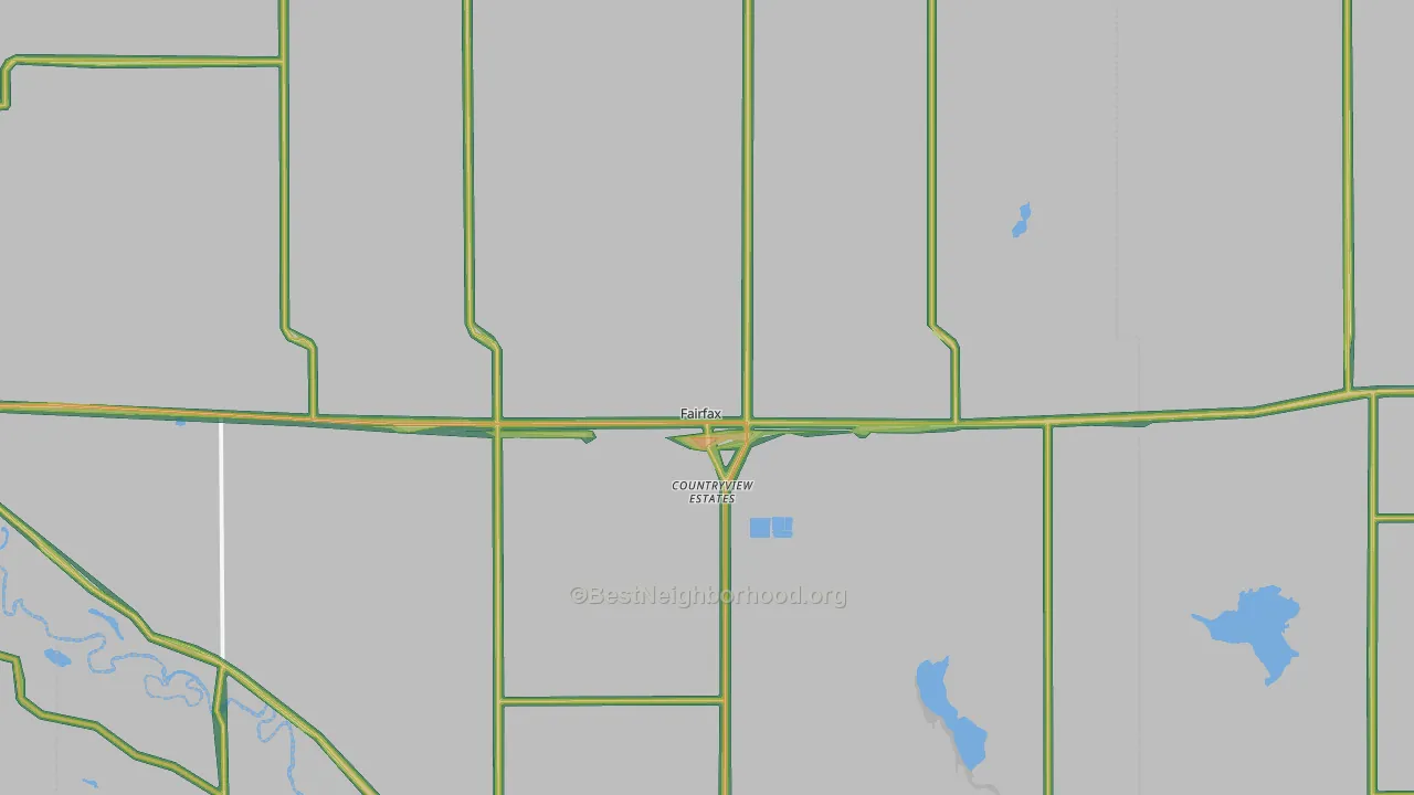 Fairfax, MN Map of Noise Levels in Fairfax