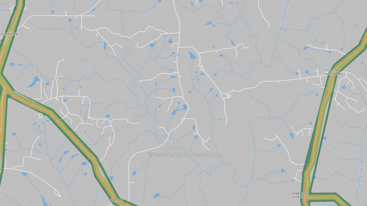 Fairport, NC Map of Noise Levels in Fairport