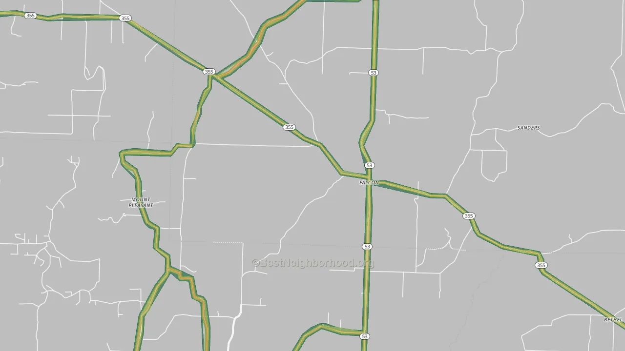 Falcon, AR Map of Noise Levels in Falcon