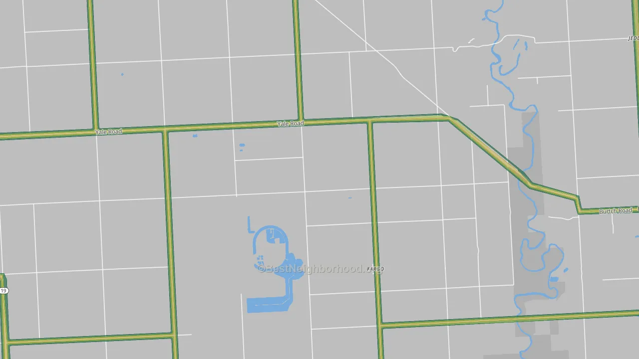 Fargo, MI Map of Noise Levels in Fargo