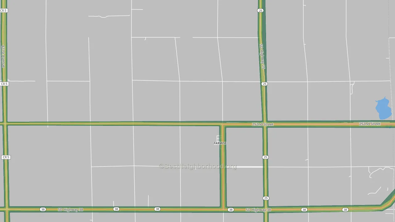 Farmer, SD Map of Noise Levels in Farmer