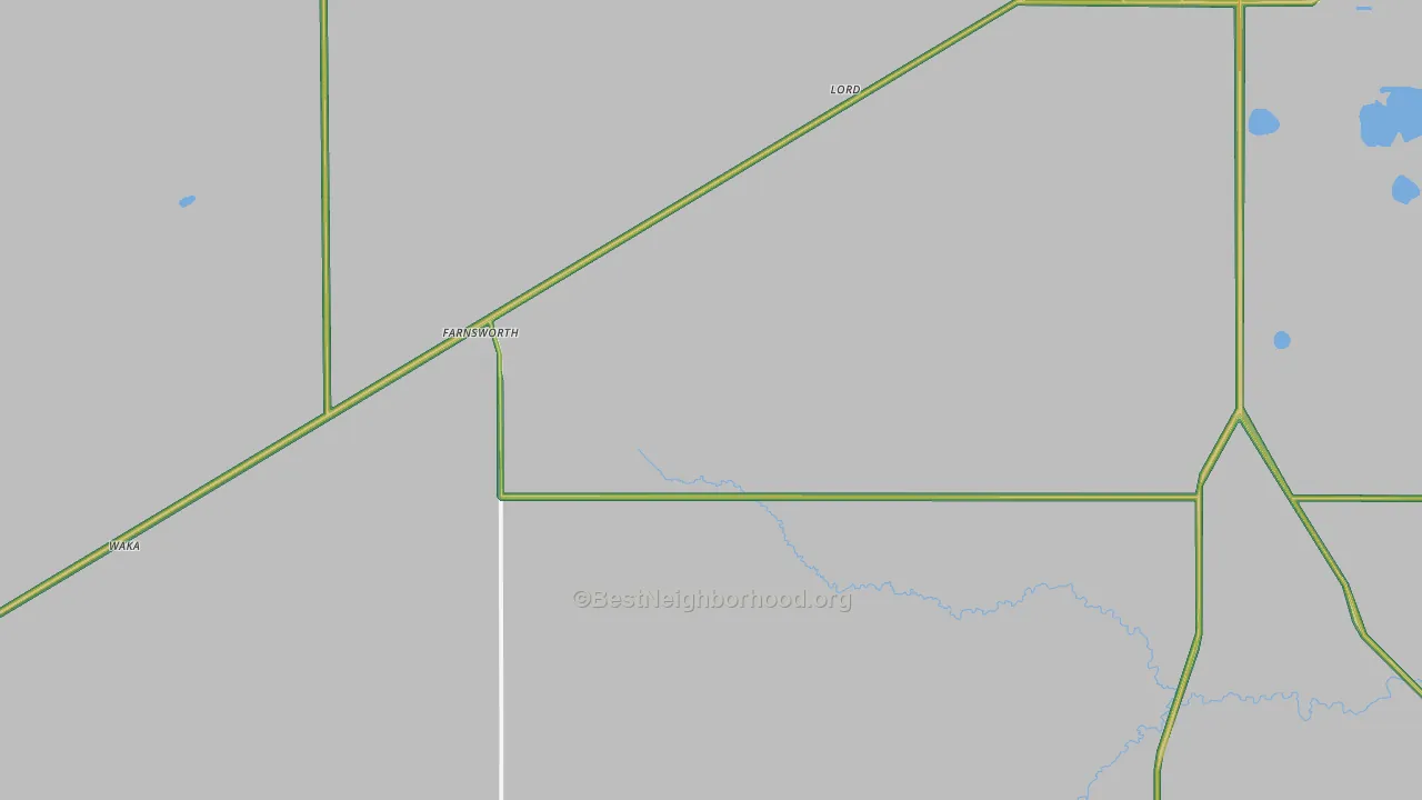 Farnsworth, TX Map of Noise Levels in Farnsworth
