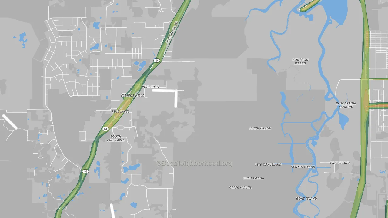 Fatio, FL Map of Noise Levels in Fatio