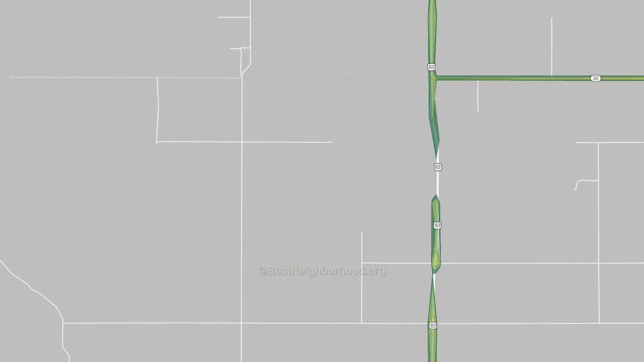 Fayette, SD Map of Noise Levels in Fayette