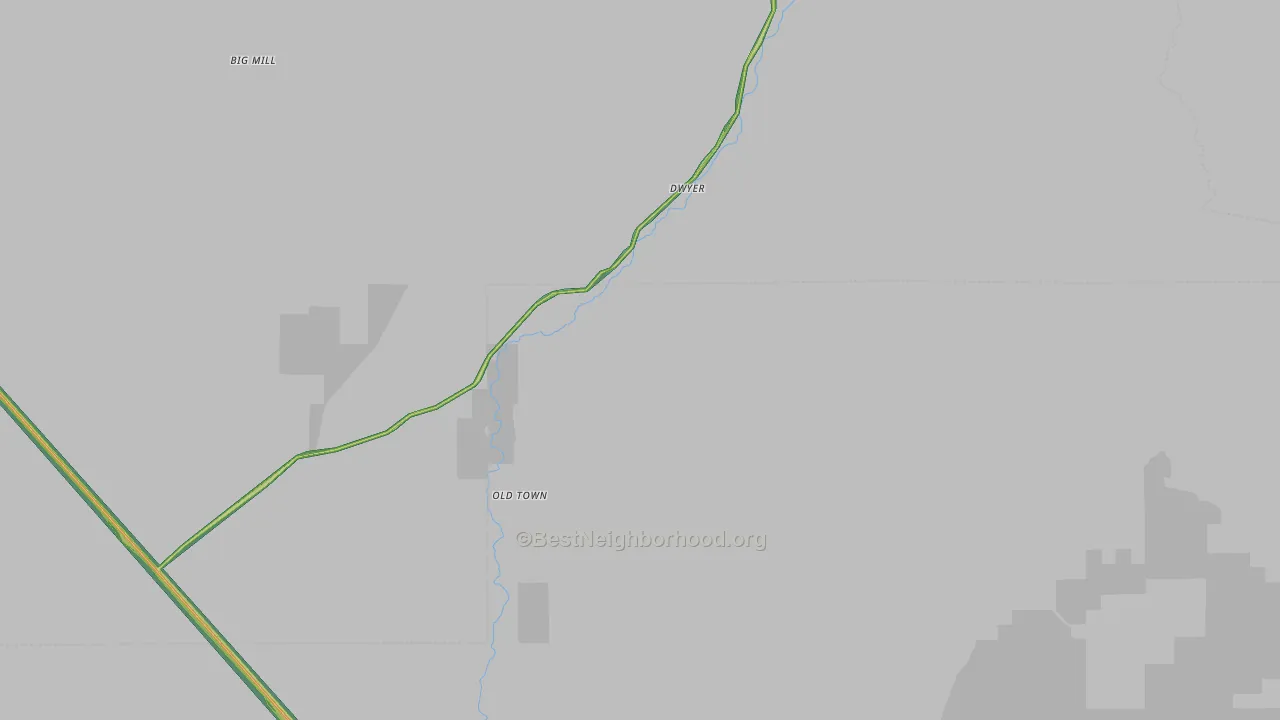 Faywood, NM Map of Noise Levels in Faywood